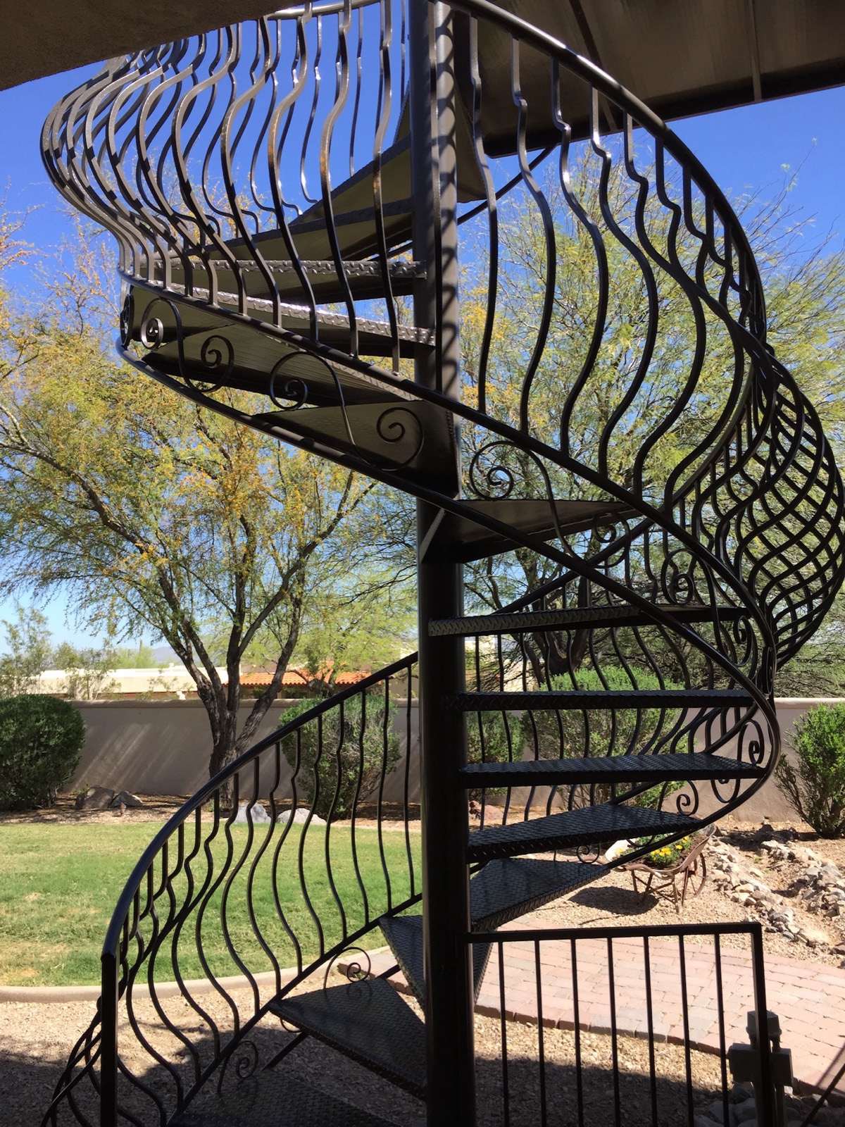 Finished custom steel staircase